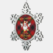 Scottish Clan McIntosh Kerstannament Tin Sneeuwvlok Ornament (Rechts)