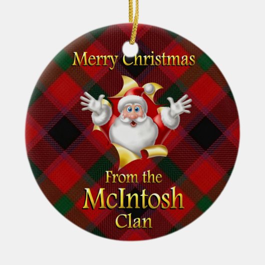 Scottish Clan McIntosh Kerstornament Keramisch Ornament (Voorkant)