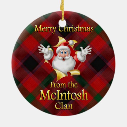 Scottish Clan McIntosh Kerstornament Keramisch Ornament (Achterkant)
