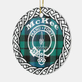Scottish Clan McKee Tartan en Crest Keramisch Ornament (Links)