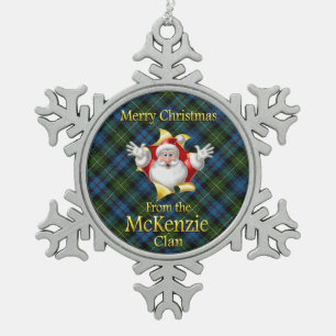 Scottish Clan McKenzie kerstornament Tin Sneeuwvlok Ornament