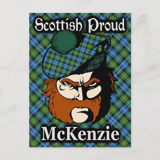 Scottish Clan McKenzie Tartan Briefkaart (Voorkant)