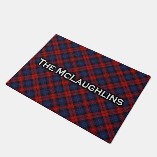 Scottish Clan McLaughlin MacLachlan Tartan Deurmat (Schuin)