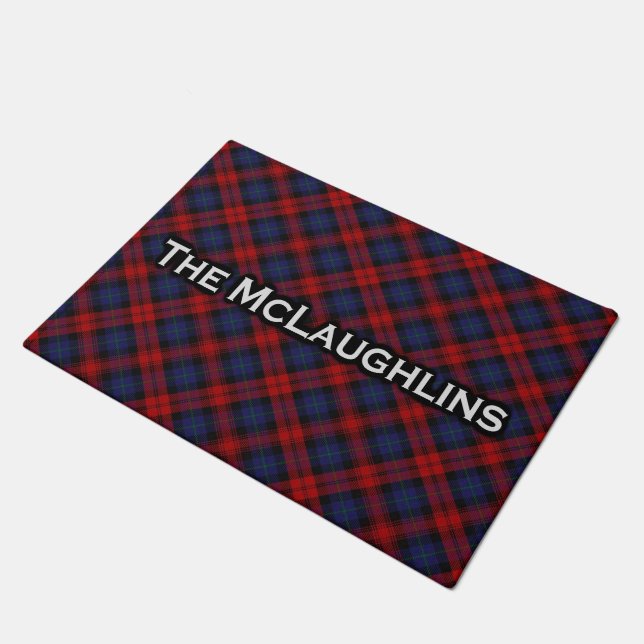 Scottish Clan McLaughlin MacLachlan Tartan Deurmat (Schuin)