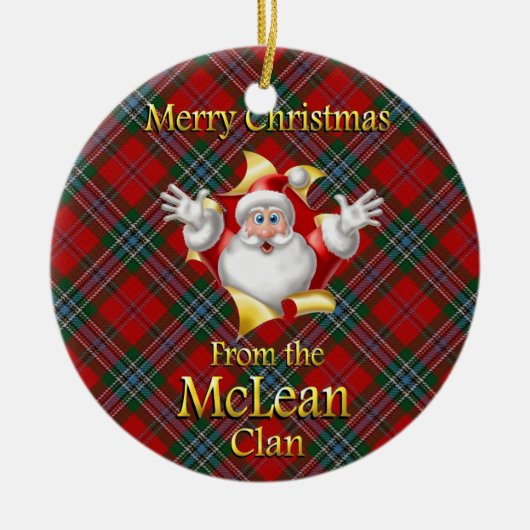 Scottish Clan McLean Kerstornament Keramisch Ornament (Voorkant)