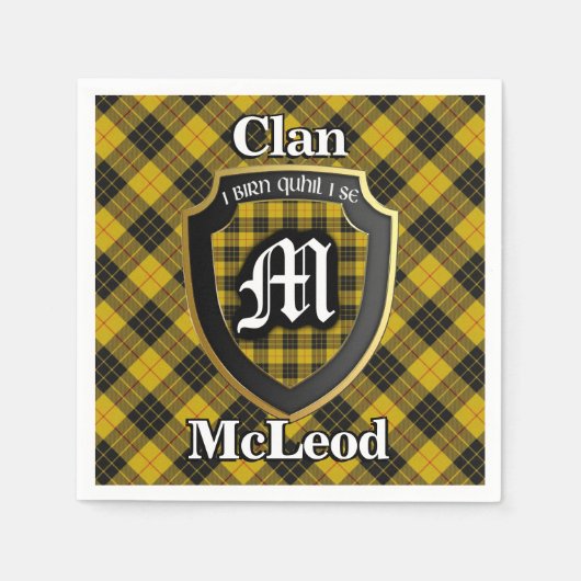 Scottish Clan McLeod Tartan Napkin Servet (Voorkant)
