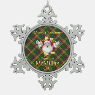 Scottish Clan McMillan Kerstornament Tin Sneeuwvlok Ornament