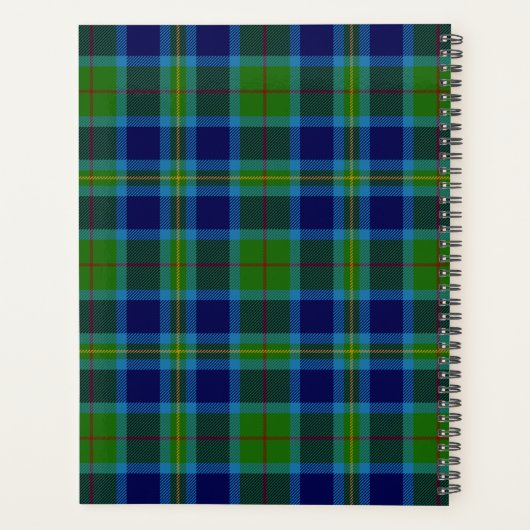 Scottish Clan Miller Tartan Pset Planner (Achterkant)