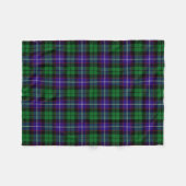 Scottish Clan Mitchell Tartan Pset Fleece Deken (Voorkant (Horizontaal))