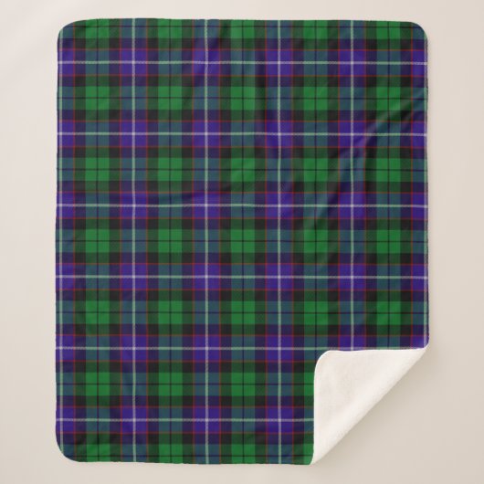 Scottish Clan Mitchell Tartan Pset Sherpa Deken (Voorkant)