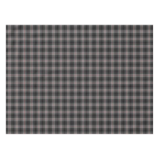 Scottish Clan Moffat Gray Black Tartan Tafelkleed (Voorkant (Horizontaal))