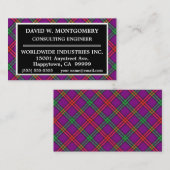 Scottish Clan Montgomery Tartan Pset Visitekaartje (Voorkant / Achterkant)