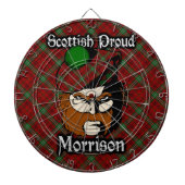 Scottish Clan Morrison Tartan Dartboard Dartbord (Voorkant)