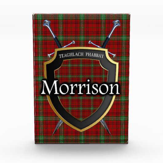 Scottish Clan Morrison Tartan Fotoblokken (Voorkant)