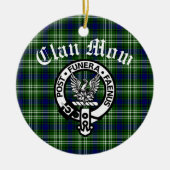 Scottish Clan Mow Crest & Tartan Keramisch Ornament (Voorkant)