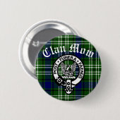 Scottish Clan Mow Crest & Tartan Ronde Button 5,7 Cm (Voorkant /achterkant)
