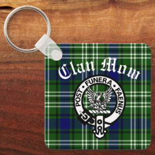 Scottish Clan Mow Crest & Tartan Sleutelhanger