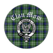 Scottish Clan Mow Crest & Tartan Snijplank (Voorkant)
