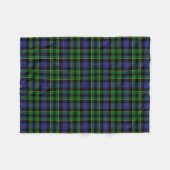 Scottish Clan Mowat Tartan Pset Fleece Deken (Voorkant (Horizontaal))