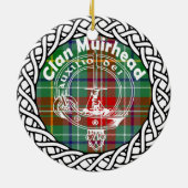 Scottish Clan Muirhead Tartan en Crest Keramisch Ornament (Achterkant)