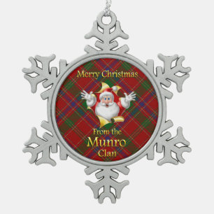 Scottish Clan Munro Kerstornament Tin Sneeuwvlok Ornament