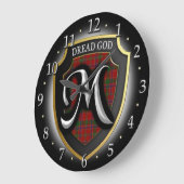 Scottish Clan Munro Munroe Monroe Tartan Shield Grote Klok (Hoek)