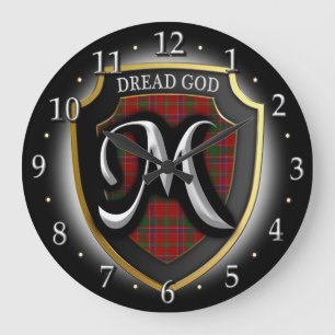 Scottish Clan Munro Munroe Monroe Tartan Shield Grote Klok