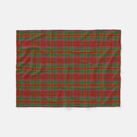 Scottish Clan Munro Tartan Pset Fleece Deken (Voorkant (Horizontaal))