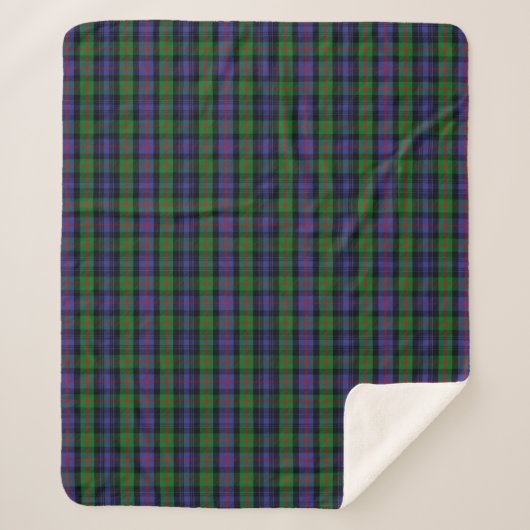 Scottish Clan Murray Tartan Pset Sherpa Deken (Voorkant)