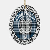 Scottish Clan Napier Tartan en Crest Keramisch Ornament (Rechts)