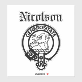 Scottish Clan Nicolson Crest Badge Large Sticker