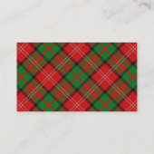 Scottish Clan Nisbet Tartan Pset Visitekaartje (Achterkant)