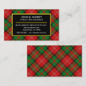 Scottish Clan Nisbet Tartan Pset Visitekaartje (Voorkant / Achterkant)