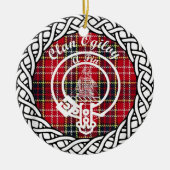 Scottish Clan Ogiluy Tartan en Crest Keramisch Ornament (Voorkant)