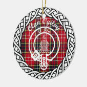 Scottish Clan Ogiluy Tartan en Crest Keramisch Ornament (Links)