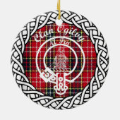 Scottish Clan Ogiluy Tartan en Crest Keramisch Ornament (Achterkant)