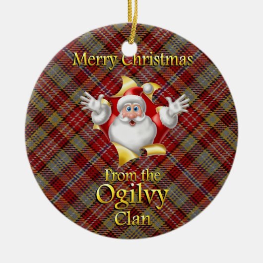 Scottish Clan Ogilvy Kerstornament Keramisch Ornament (Voorkant)