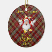 Scottish Clan Ogilvy Kerstornament Keramisch Ornament (Links)