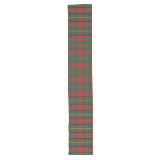 Scottish Clan Oliver Red Tartan Pset Lange Tafelloper (Voorkant)