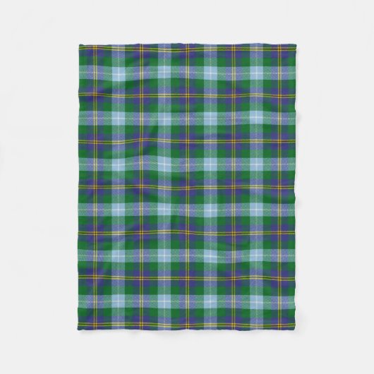 Scottish Clan Porteous Tartan Pset Fleece Deken (Voorkant)