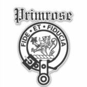 Scottish Clan Primrose Crest Badge Large Sticker (Voorkant)