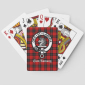 Scottish Clan Ramsay Crest Badge & Tartan Customiz Pokerkaarten (Achterkant)