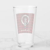 Scottish Clan Ramsay Crest Badge & Tartan Glas (Achterkant)