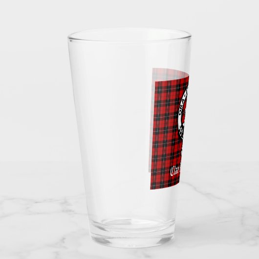 Scottish Clan Ramsay Crest Badge & Tartan Glas (Rechts)
