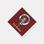 Scottish Clan Ramsay Crest Badge & Tartan Servet (Hoek)
