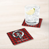 Scottish Clan Ramsay Crest & Tartan Kartonnen Onderzetters (Insitu)