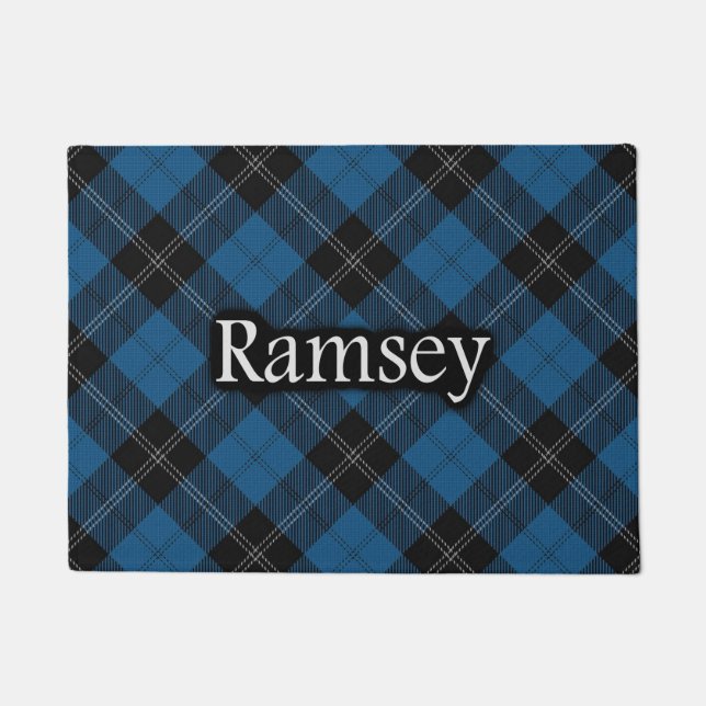 Scottish Clan Ramsay Ramsey Blue Hunting Tartan Deurmat (Voorkant)