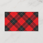 Scottish Clan Ramsay Red Tartan Pset Visitekaartje (Achterkant)