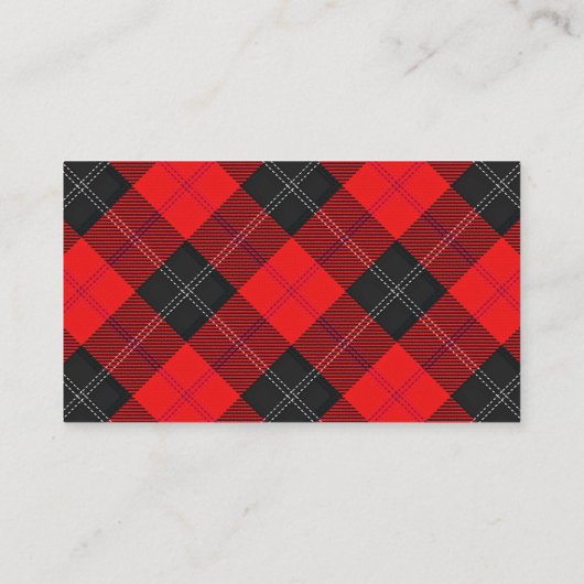 Scottish Clan Ramsay Red Tartan Pset Visitekaartje (Achterkant)