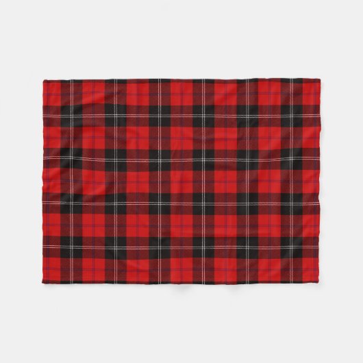 Scottish Clan Ramsay Tartan Pset Fleece Deken (Voorkant (Horizontaal))
